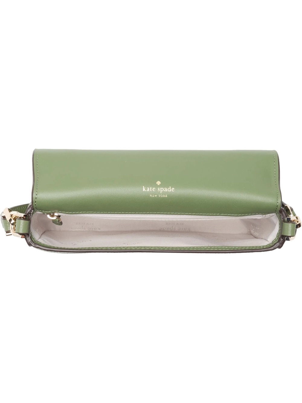 kate spade Olive Green Pebbled Leather Crossbody - Picture 4 of 5